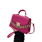 Bolsa Mara com corrente grossa de couro