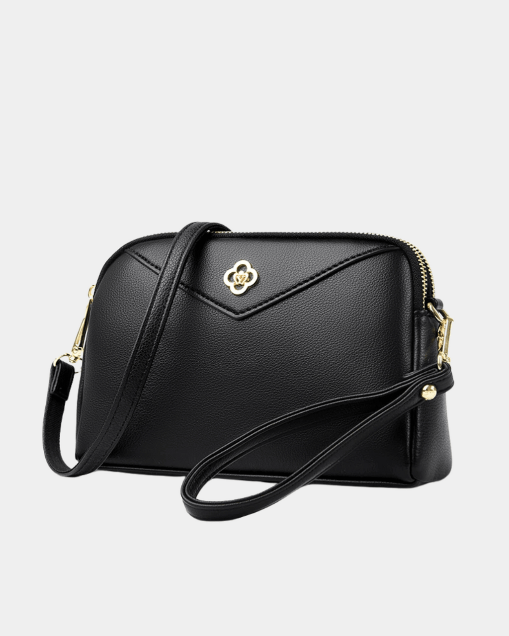 Bolsa de couro solta com alça fina