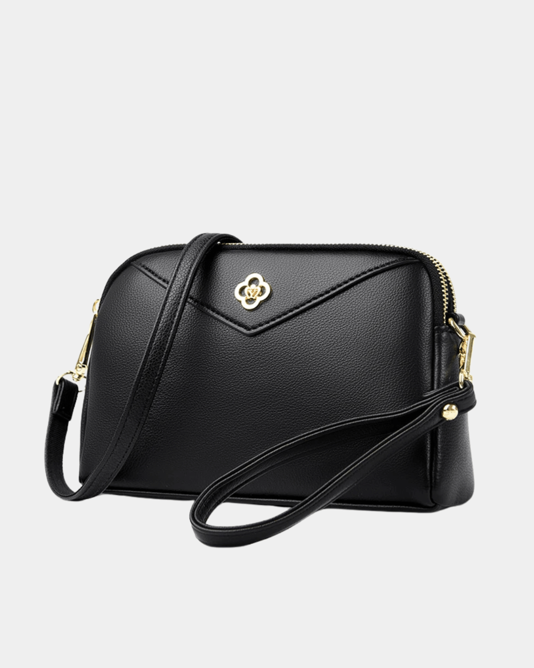 Bolsa de couro solta com alça fina