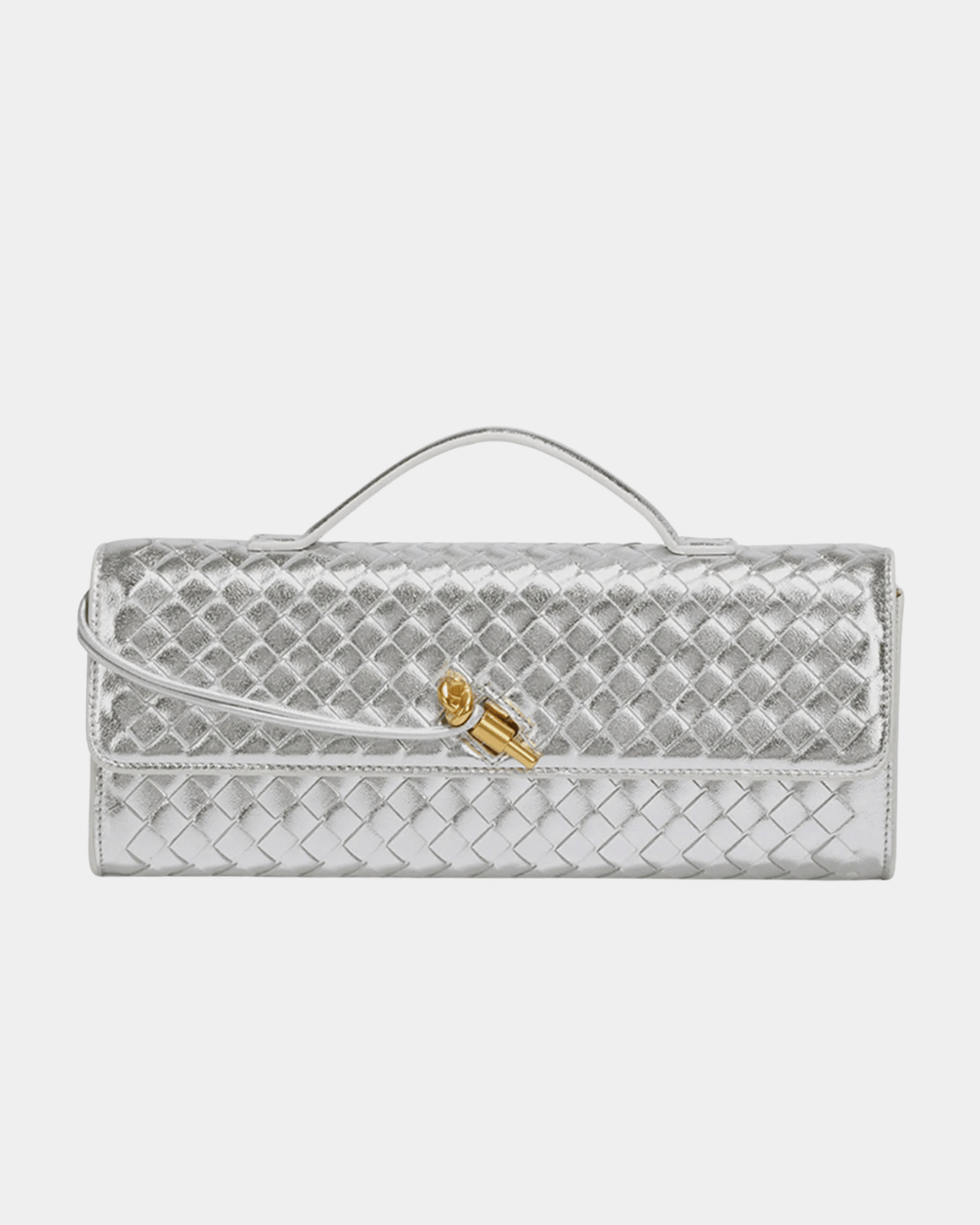 Bolsa Baguete Trançada Luxe Bordeaux