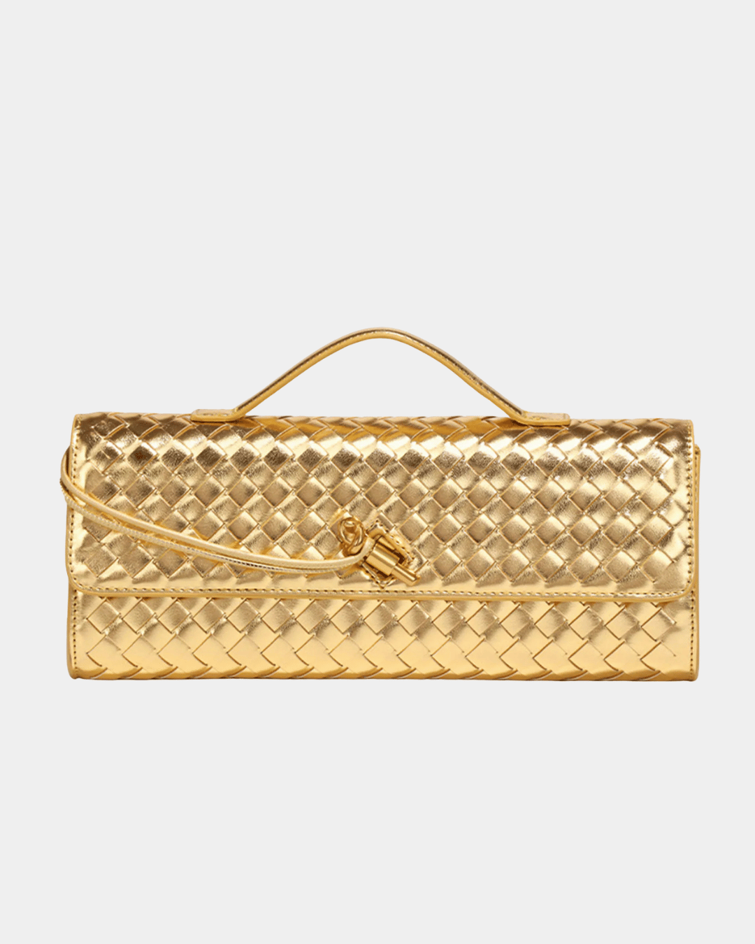 Bolsa Baguete Trançada Luxe Bordeaux