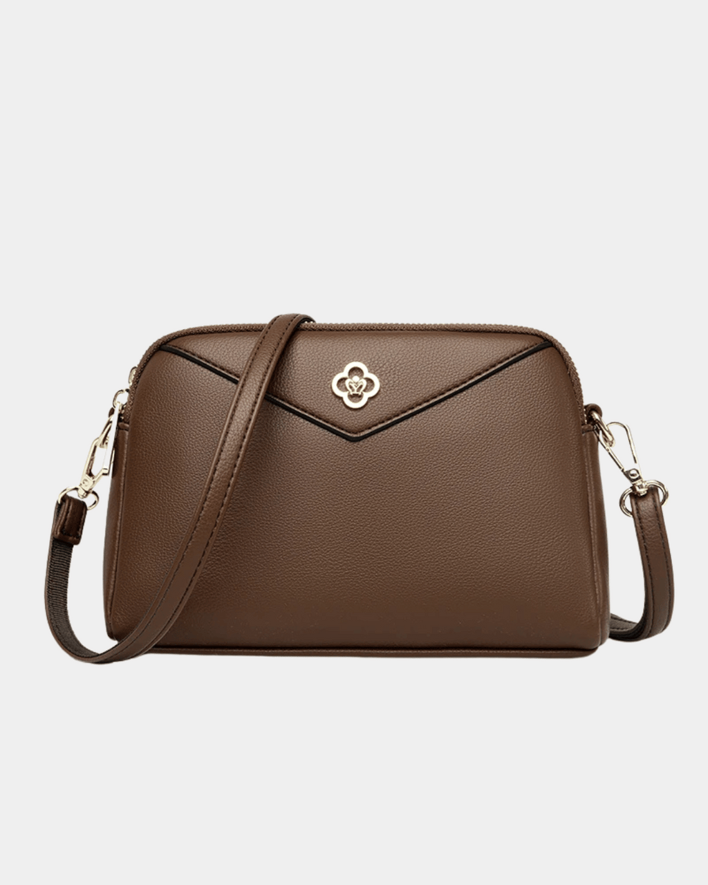 Bolsa de couro solta com alça fina