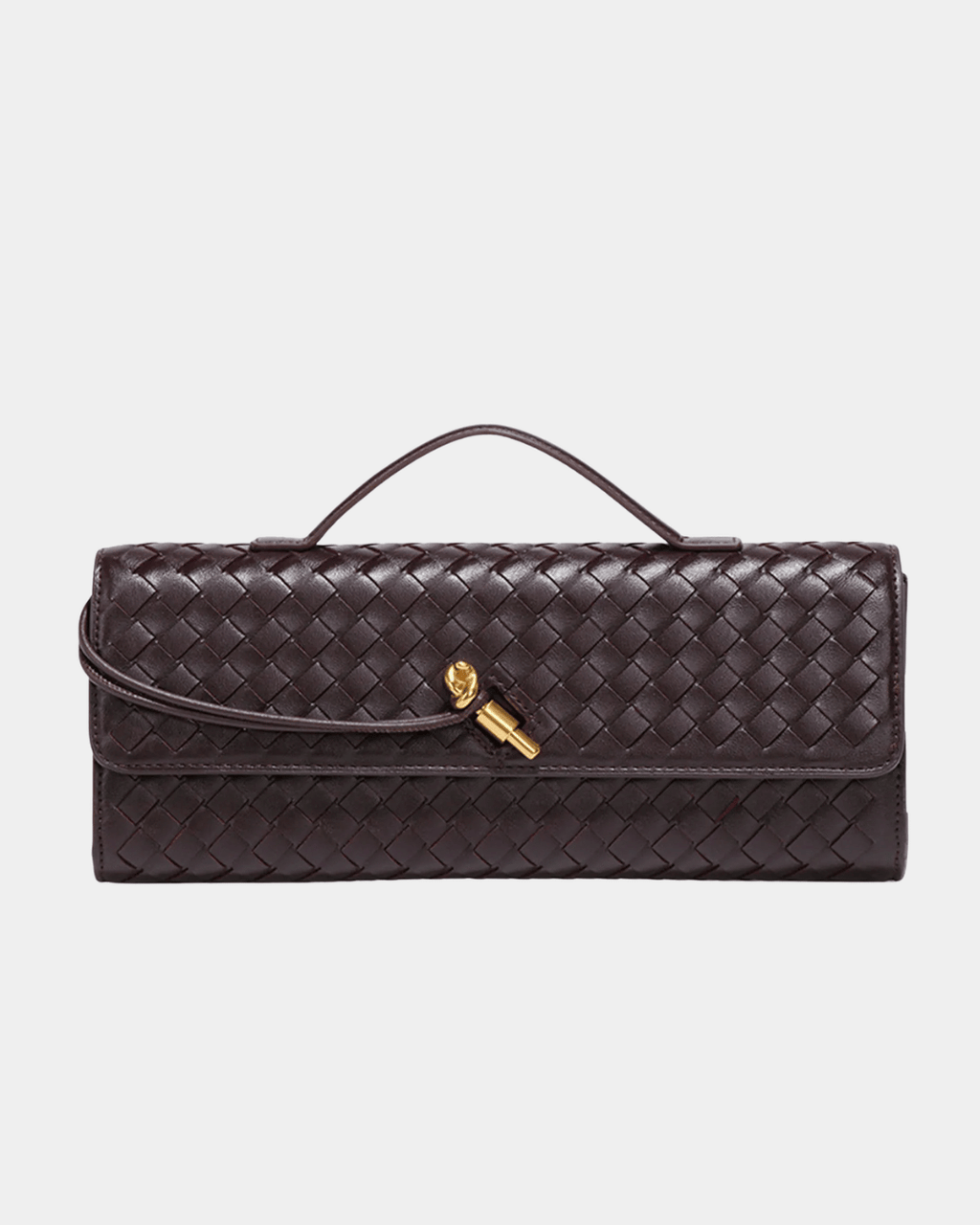 Bolsa Baguete Trançada Luxe Bordeaux