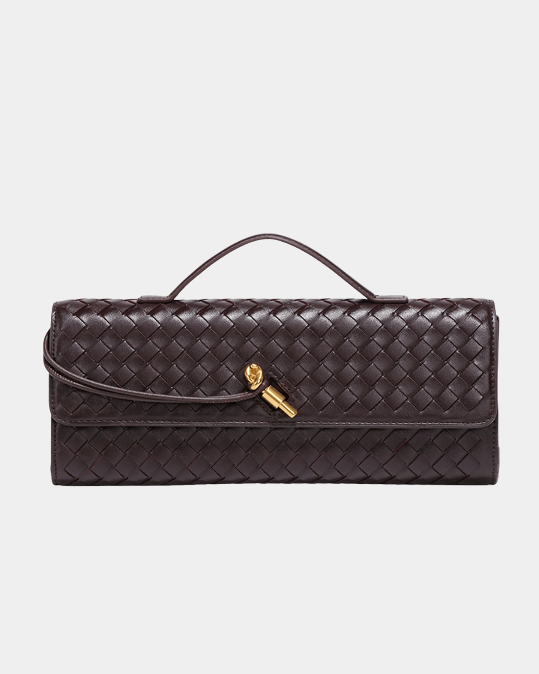 Bolsa Baguete Trançada Luxe Bordeaux