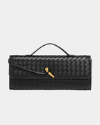 Bolsa Baguete Trançada Luxe Bordeaux