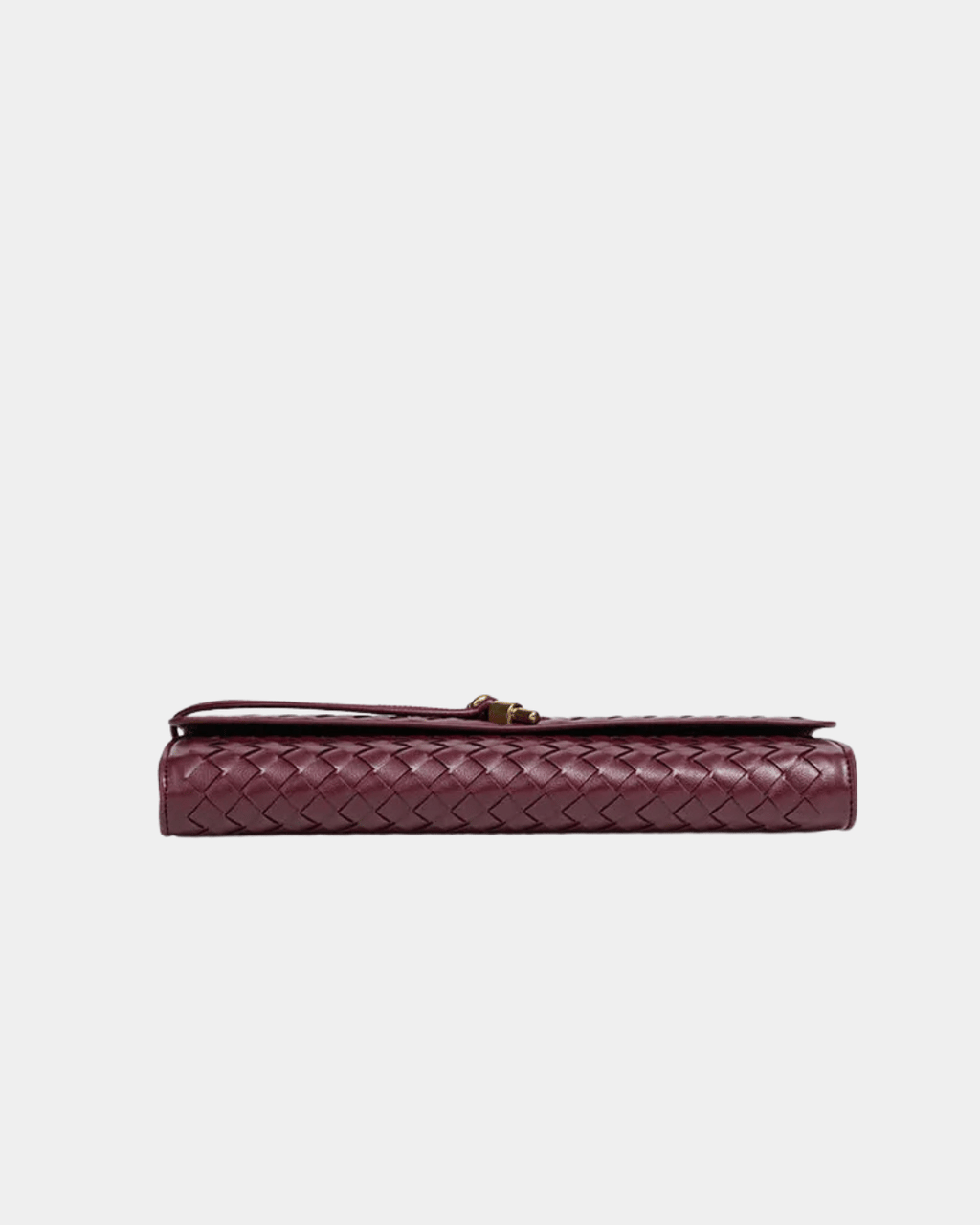 Bolsa Baguete Trançada Luxe Bordeaux