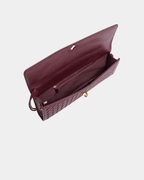 Bolsa Baguete Trançada Luxe Bordeaux