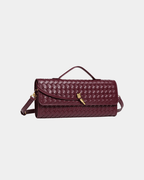 Bolsa Baguete Trançada Luxe Bordeaux