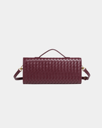 Bolsa Baguete Trançada Luxe Bordeaux