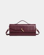 Bolsa Baguete Trançada Luxe Bordeaux