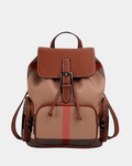 Mochila retrô de couro genuín