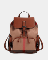 Mochila retrô de couro genuín