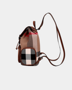 Mochila retrô de couro genuín