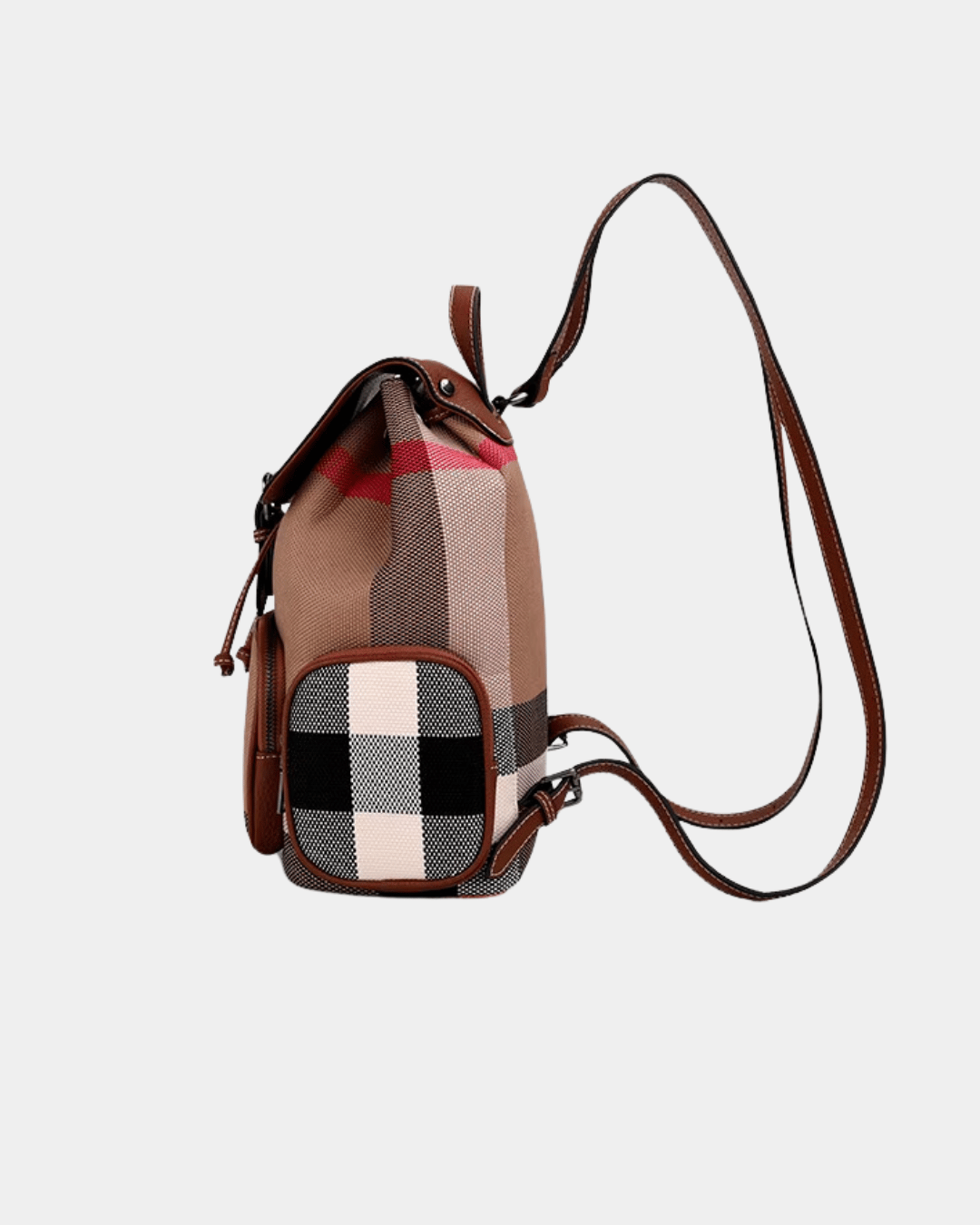 Mochila retrô de couro genuín