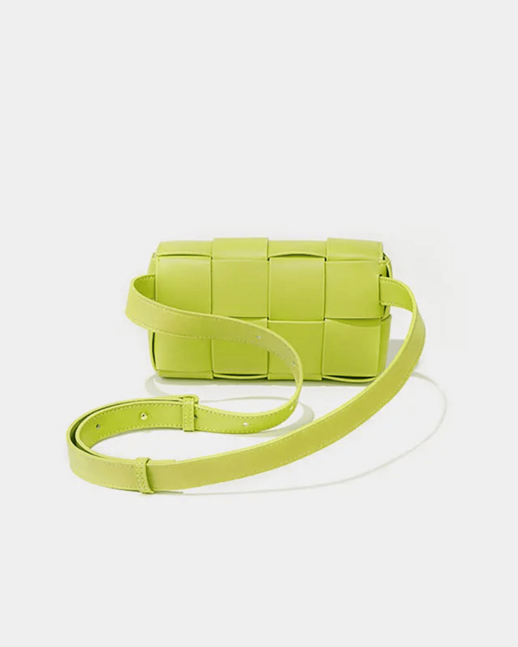 Bolsa Loren em couro acolchoado retangular