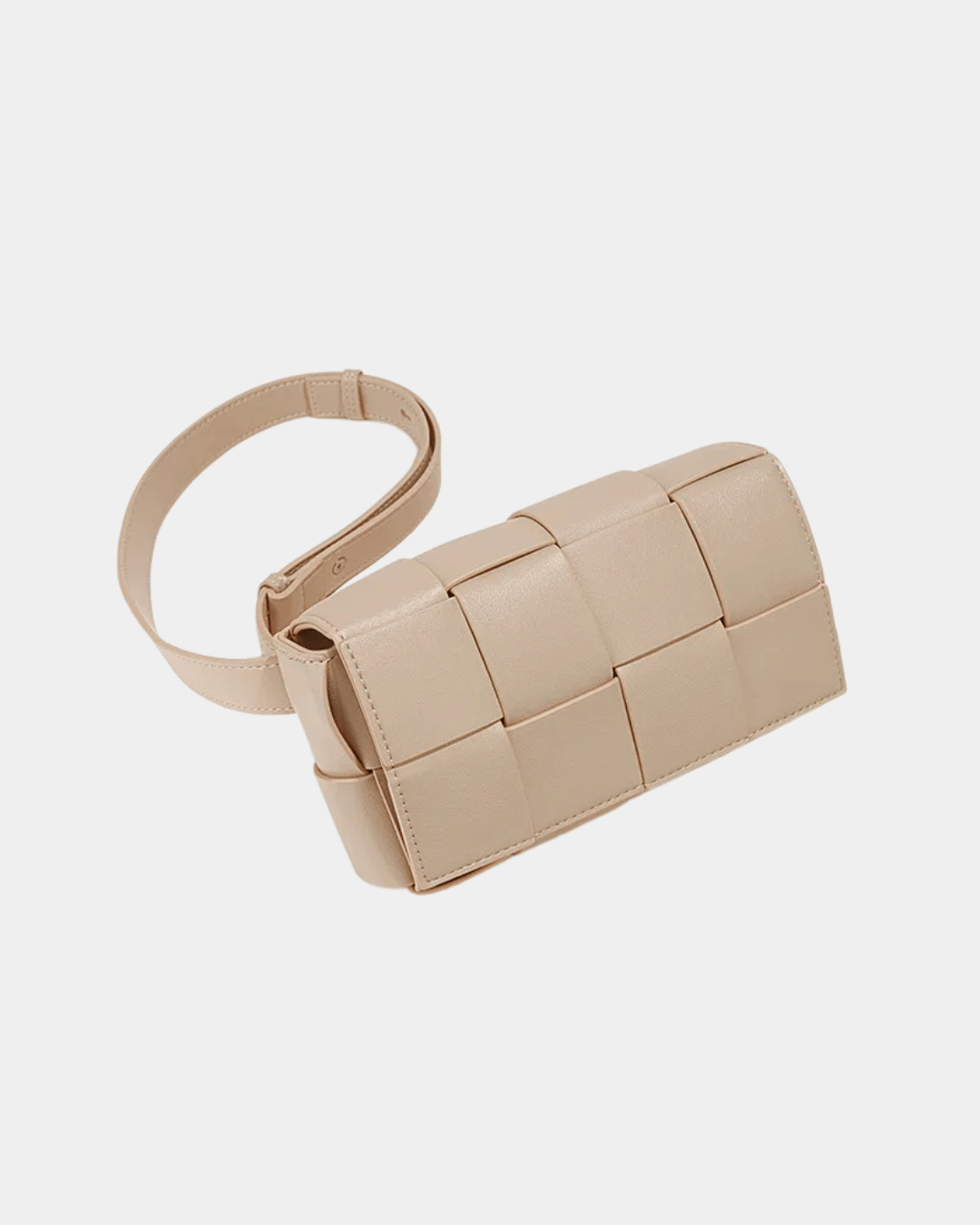 Bolsa Loren em couro acolchoado retangular