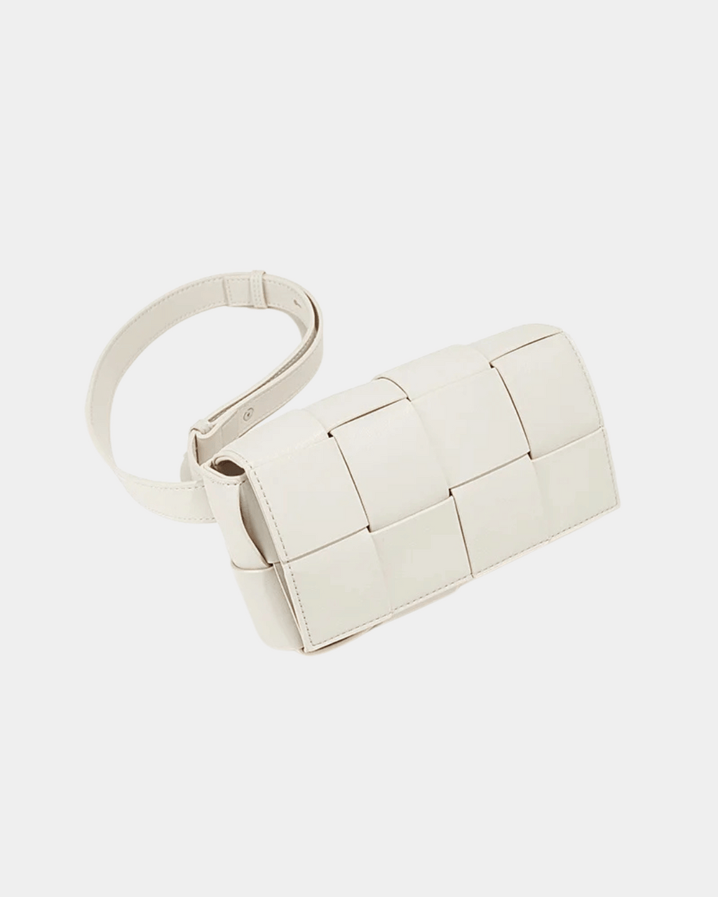 Bolsa Loren em couro acolchoado retangular