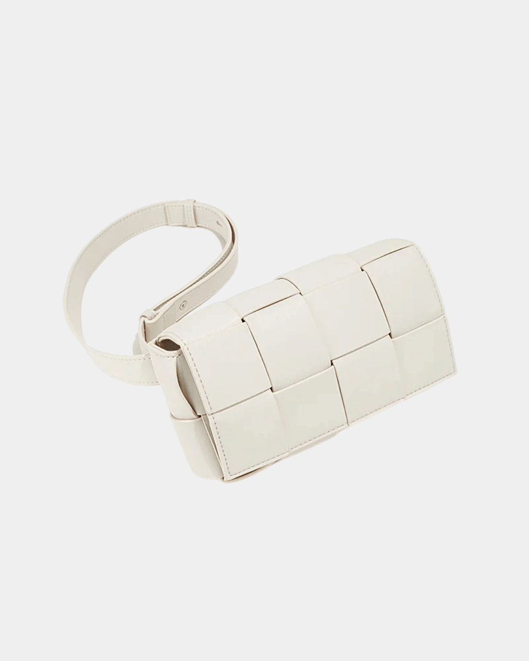 Bolsa Loren em couro acolchoado retangular