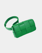 Bolsa Loren em couro acolchoado retangular