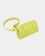 Bolsa Loren em couro acolchoado retangular