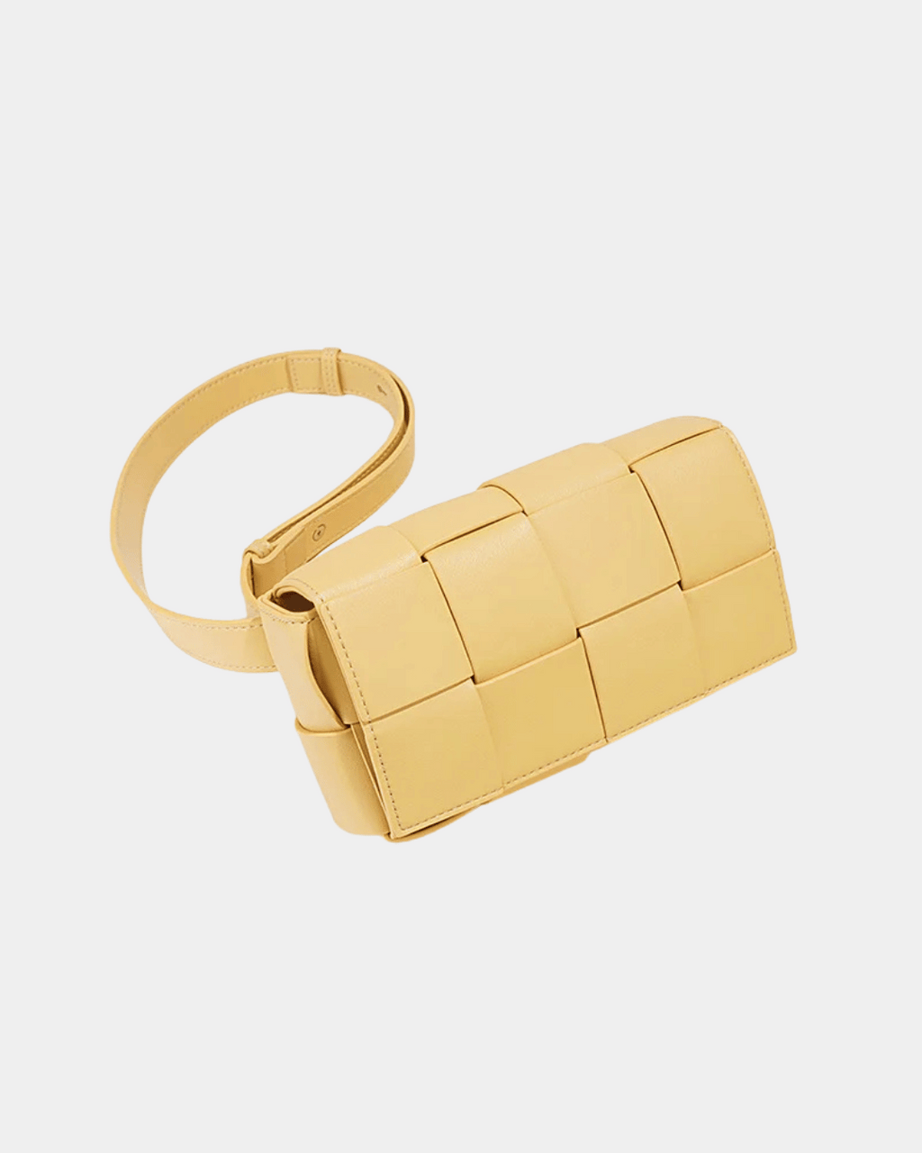 Bolsa Loren em couro acolchoado retangular