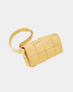 Bolsa Loren em couro acolchoado retangular