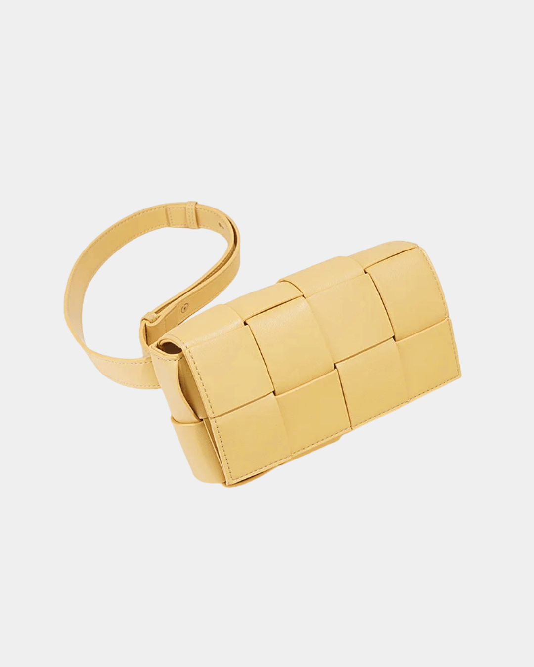 Bolsa Loren em couro acolchoado retangular
