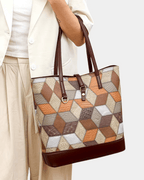 Bolsa Estampa Geométrica 4 peças - Lançamento exclusiv