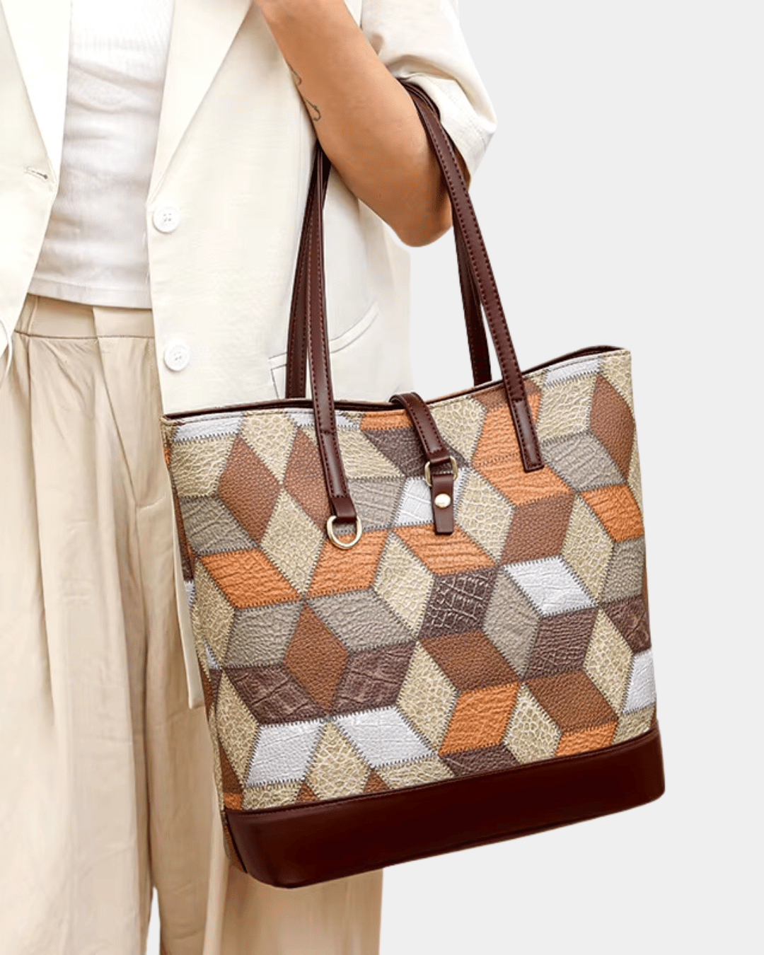 Bolsa Estampa Geométrica 4 peças - Lançamento exclusiv