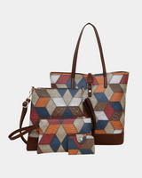Bolsa Estampa Geométrica 4 peças - Lançamento exclusiv