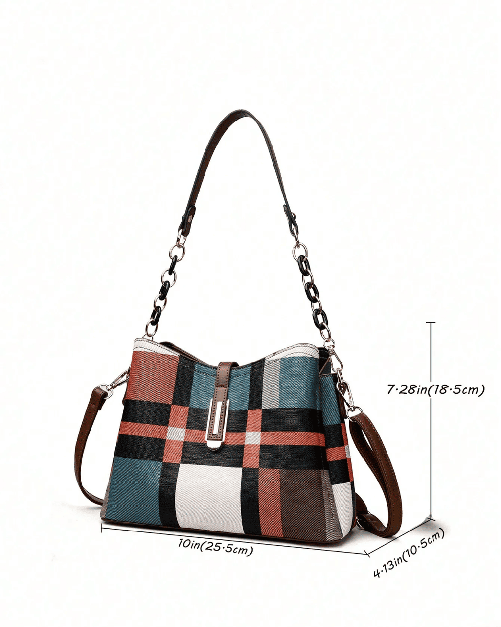 Bolsa Tote Alice em couro estampado