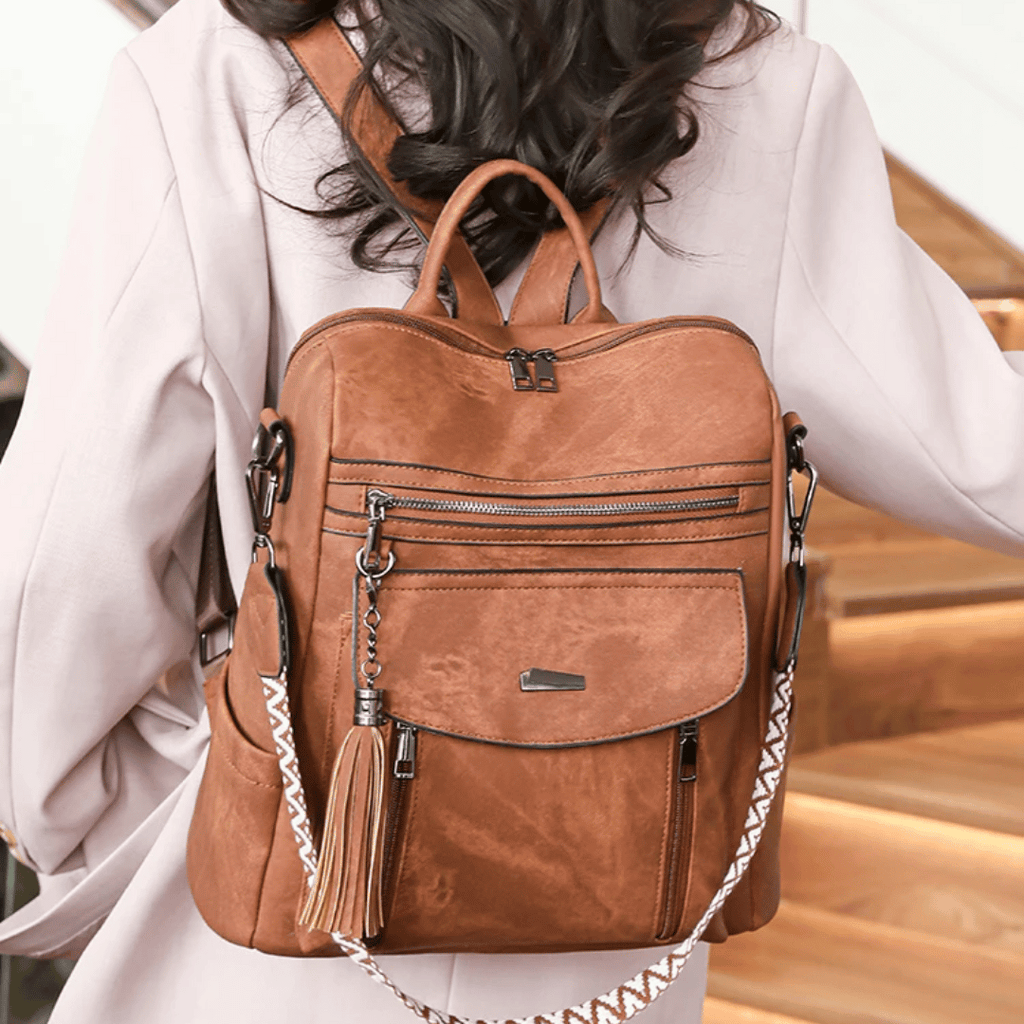Mochila Sandy Vintage Couro, Nova Coleção 2026