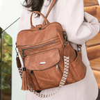 Mochila Sandy Vintage Couro, Nova Coleção 2026