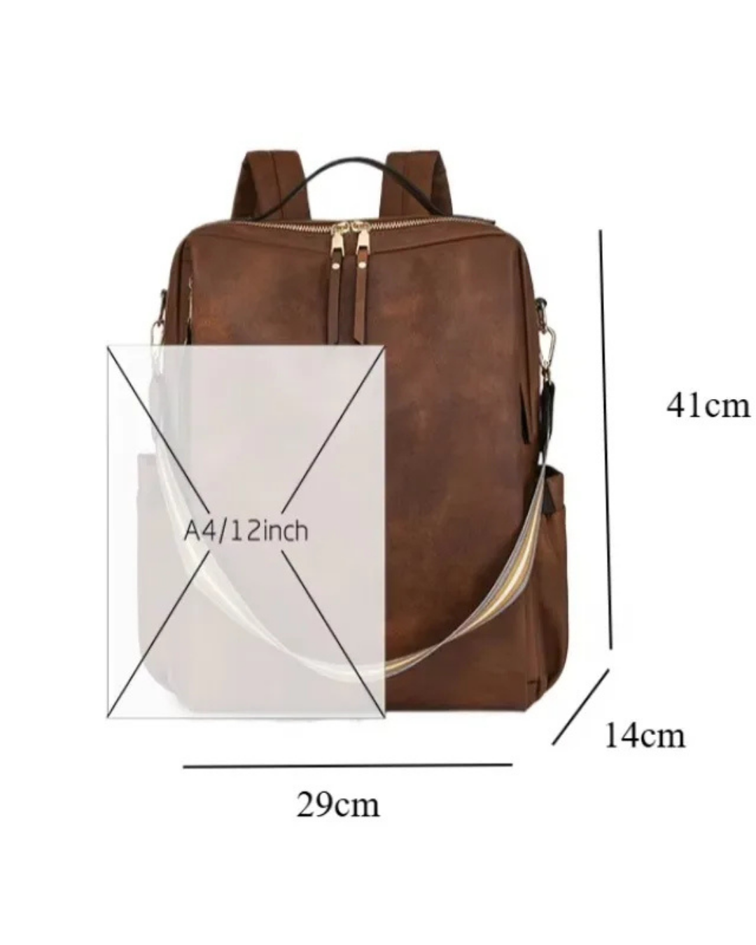 Mochila Estefani em couro modelo novo 2026