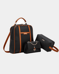 Kit de bolsa de couro de 3 peça