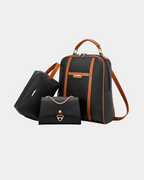 Kit de bolsa de couro de 3 peça