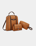 Kit de bolsa de couro de 3 peça
