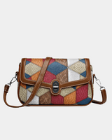 Bolsa Maria em couro com estampa geométric