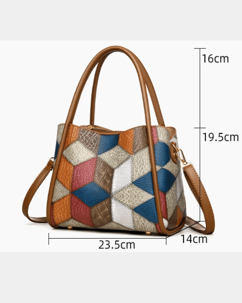 Bolsa Tote Bianca com Estampa Geométric