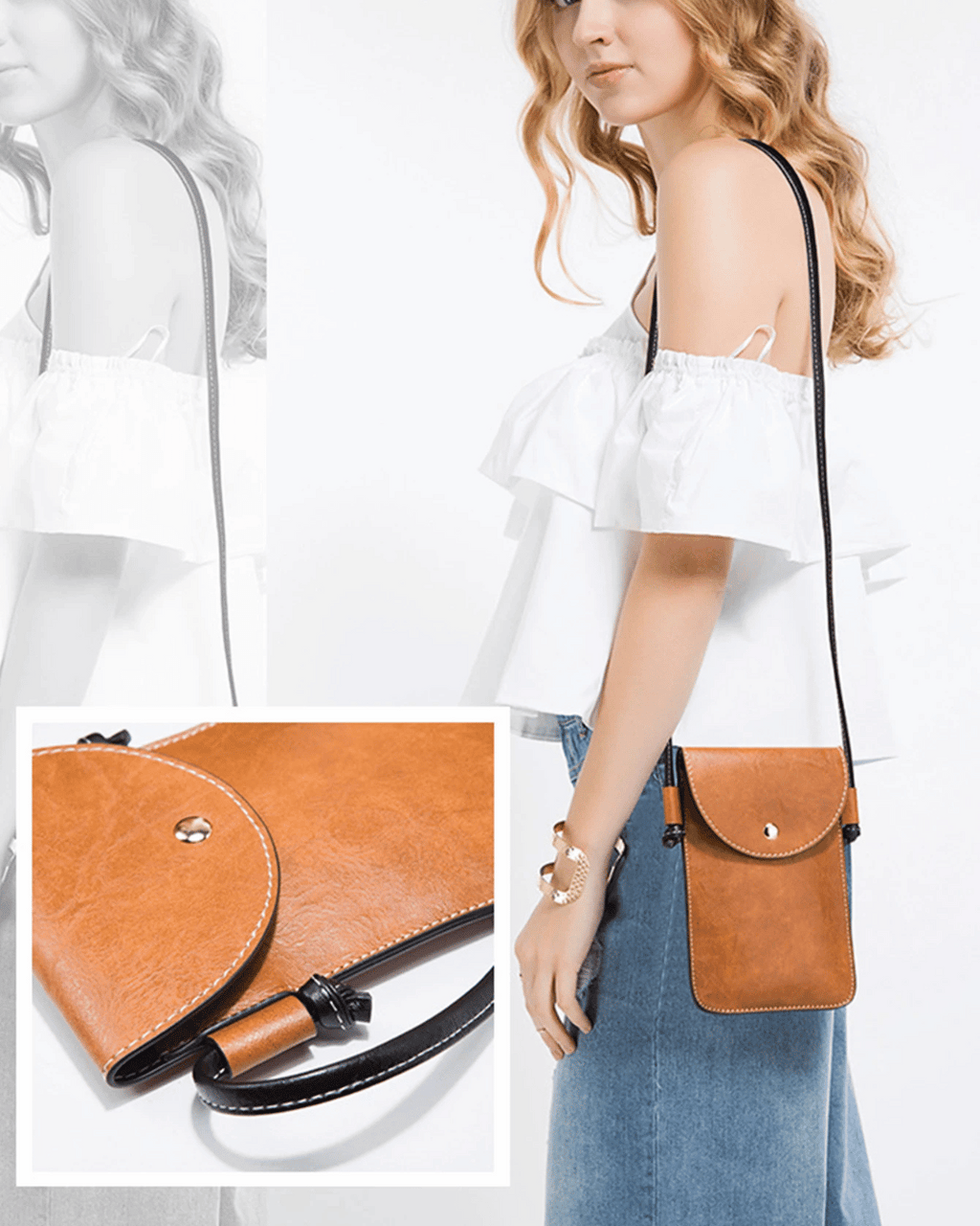 Kit de bolsa de couro premium de luxo
