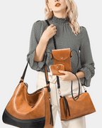 Kit de bolsa de couro premium de luxo