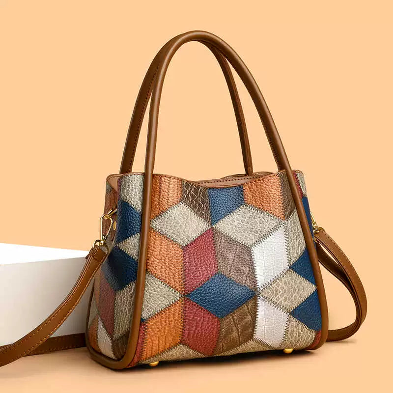 Bolsa Tote Bianca com Estampa Geométric