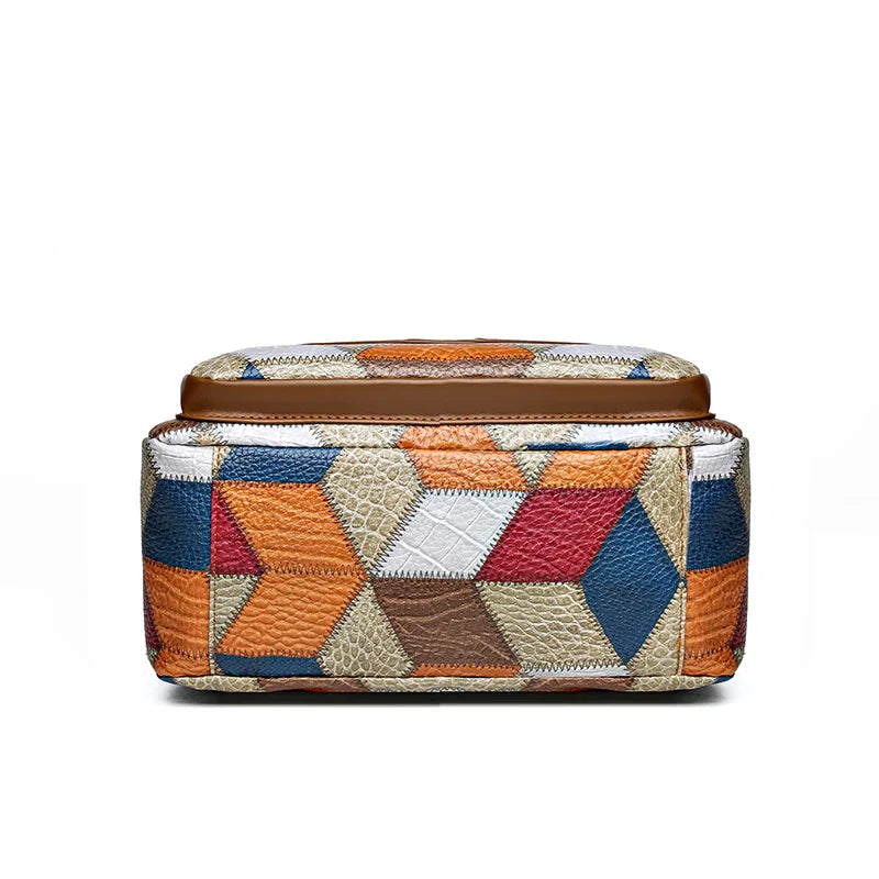 Bolsa Geométrica de Couro Amanda Santos