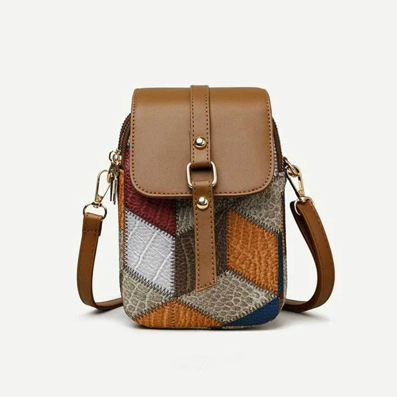 Mini Bolsa Crossbody com Estampa Geométrica