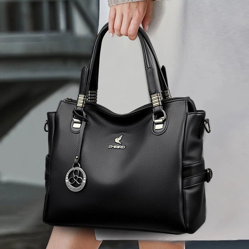 Bolsa tote de couro macio