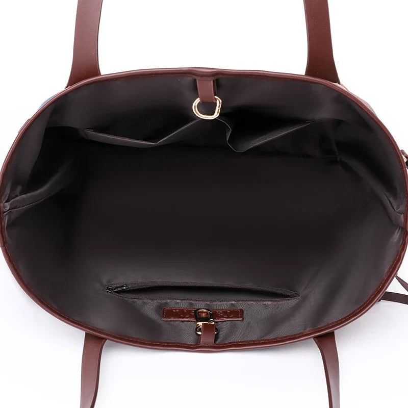 Bolsa Mara em couro com estampa geométrica e mini carteira grátis