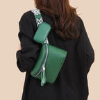 Bolsa crossbody em couro + mini carteira grátis
