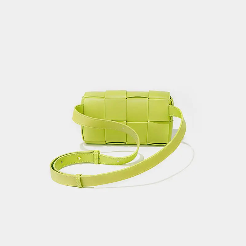 Bolsa Loren em couro acolchoado retangular