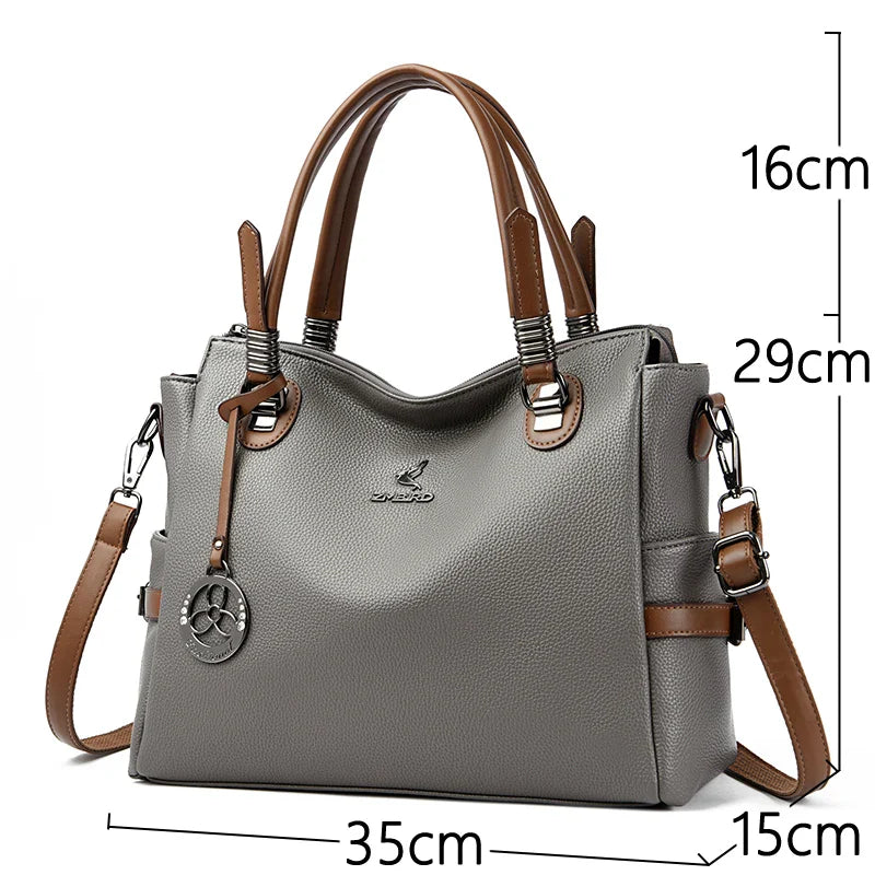 Bolsa tote de couro macio
