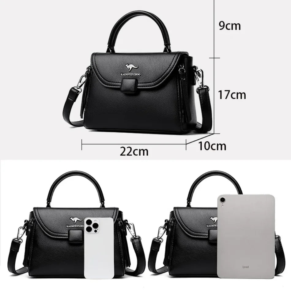 Bolsa Joana em cour com 2 alças ajustáveis